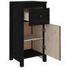 vidaXL Sideboard Schwarz 40x35x80 cm Massivholz Kiefer