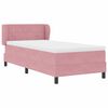 vidaXL Boxspringbett mit Matratze mit Kopfteil Rosa 90 x 200 cm Samt