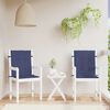 vidaXL Niedriglehner-Auflagen 2 Stk. Marineblau Stoff