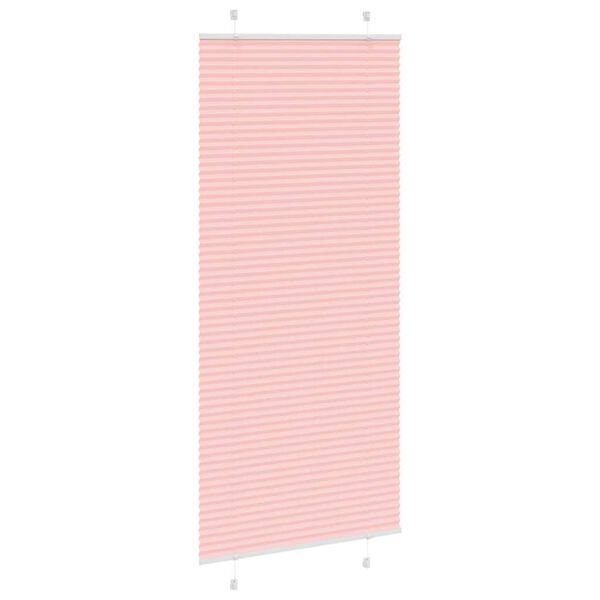 vidaXL Plissee Rosa 95x200 cm Stoffbreite 94,4 cm Polyester