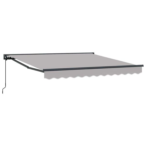 vidaXL Einziehbare Markise Hellgrau 300 x 250 cm Polyester und Metall
