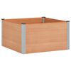 vidaXL Hochbeet Braun 100 x 100 x 54 cm alu.