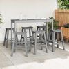vidaXL Garten Bar Set 6 pcs Hellgrau HDPE