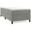 vidaXL Boxspringbettgestell Hellgrau 90x200 cm Samt