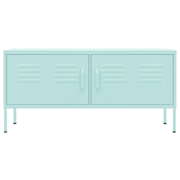 vidaXL TV-Schrank Minzgrün 105x35x50 cm Stahl