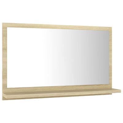 vidaXL Badspiegel Sonoma-Eiche 60x10,5x37 cm Holzwerkstoff