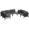 vidaXL Garten-Sofa-Set mit Kissen 6 pcs Anthrazit Stahl