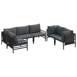 vidaXL Garten-Sofa-Set mit Kissen 6 pcs Anthrazit Stahl