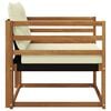 vidaXL Outdoor-Sofagarnitur Massives Akazienholz und Textilene Natur