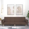 vidaXL Schlafsofa 2-Sitzer mit 2 Kissen Taupe Stoff