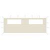 vidaXL Pavillon-Seitenwand mit Fenstern 6x2 m Creme