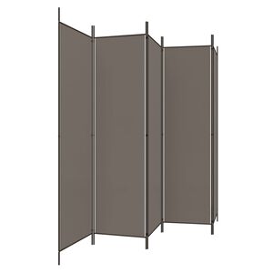 vidaXL 5-tlg. Paravent Anthrazit 250x200 cm Stoff