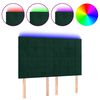 vidaXL LED Kopfteil Dunkelgr&uuml;n 144x5x118/128 cm Samt