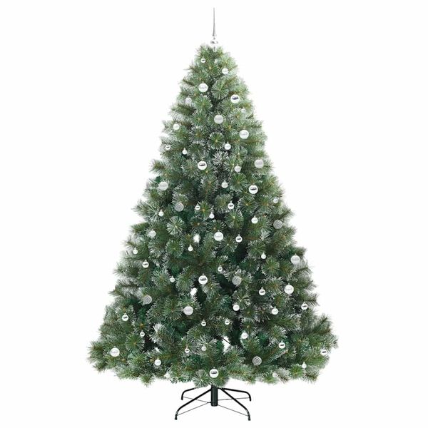 vidaXL K&uuml;nstlicher Weihnachtsbaum mit 300 LEDs Gr&uuml;n 240 cm PE und PVC