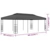 vidaXL Gartenpavillon 3x6 m Anthrazit