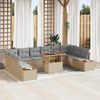 vidaXL Garten Essgruppe mit Kissen 11 pcs Beige und Grau