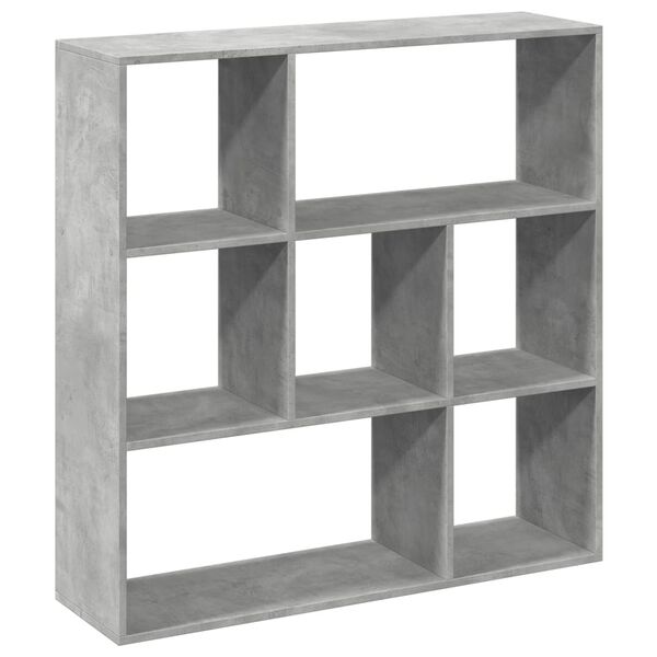 vidaXL Raumteiler-Bücherregal Betongrau 102x29x103,5 cm Holzwerkstoff
