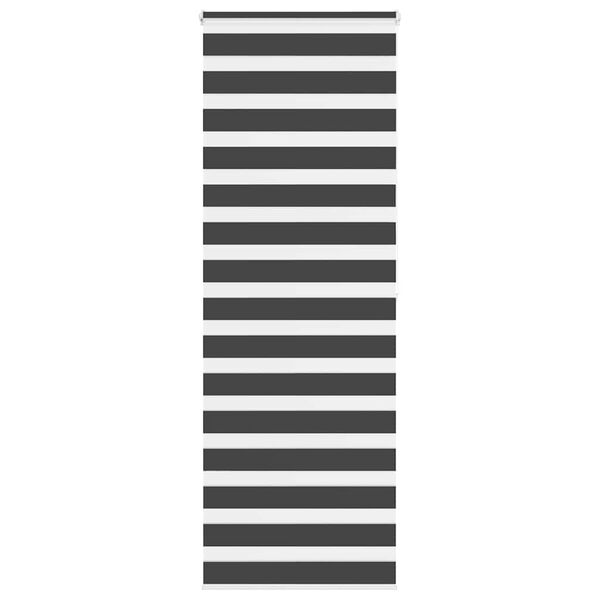 vidaXL Doppelrollo Schwarz 75x200 cm Stoffbreite 70,9 cm Polyester