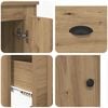 vidaXL Highboard mit Schubladen 3 pcs Artisan-Eiche Holzwerkstoff