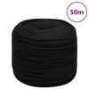 vidaXL Arbeitsseil Schwarz 6 mm 50 m Polyester