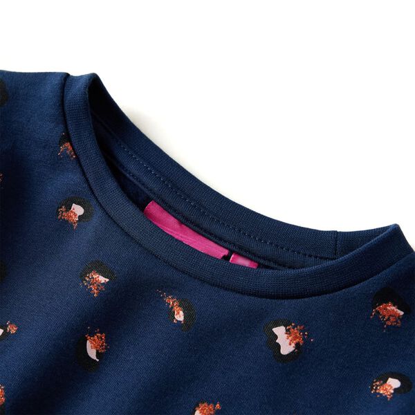 Kinderkleid mit Langen Ärmeln Marineblau 140