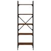 vidaXL B&uuml;cherregal 5 F&auml;cher Braun Eiche 56x31,5x174 cm Holzwerkstoff