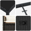 vidaXL Garten Essgruppe mit Kissen 9 pcs Schwarz Poly-Rattan
