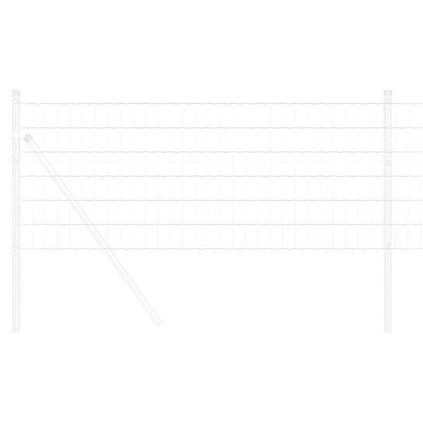 vidaXL Eurozaun Silber 0,8 x 25 m Feuerverzinktes Eisen