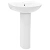 vidaXL Freistehendes Waschbecken mit S&auml;ule Keramik Wei&szlig; 520x440x190 mm