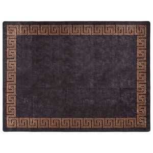 vidaXL Teppich Waschbar Schwarz und Golden 400x300 cm