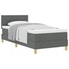 vidaXL Boxspringbett mit Kissen Dunkelgrau 90 x 200 cm Stoff