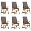 vidaXL Gartenstuhl 6 pcs Braun und Grau 57 x 71,5 x 104 cm