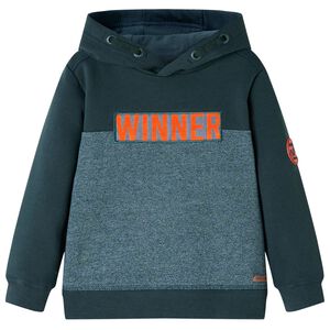 Kinder-Kapuzenpullover Dunkelgr&uuml;n 92