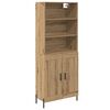 vidaXL Highboard Artisan-Eiche 69,5 x 32,5 x 180 cm Holzwerkstoff