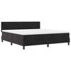 vidaXL Boxspringbett mit Matratze Schwarz 180 x 200 cm Samt