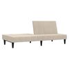 vidaXL Schlafsofa 2-Sitzer Creme Mikrofasergewebe