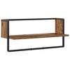 vidaXL Wandregal Wandhalterung Altholz 65 x 25 x 30 cm Metall PB