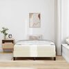 vidaXL Bettrahmen mit Matratze Creme 120 x 200 cm Stoff
