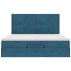 vidaXL Ottoman-Bett mit Matratzen Dunkelblau 180x200 cm Samt