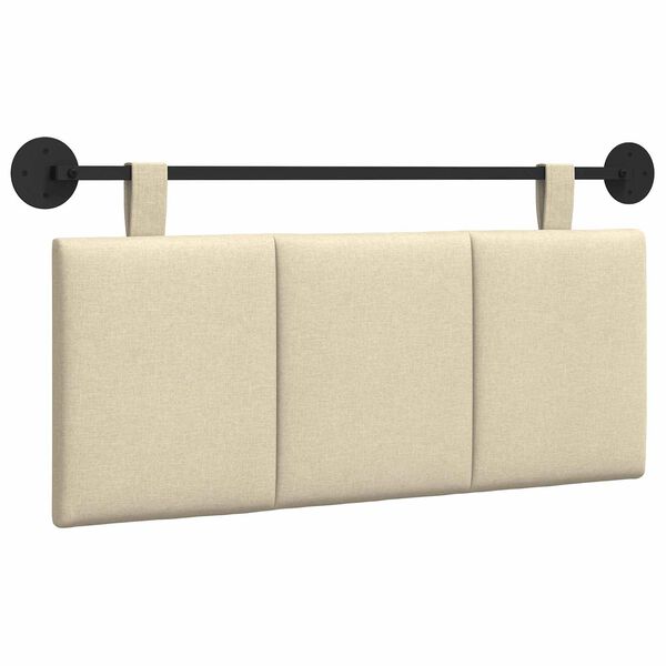 vidaXL H&auml;ngevorderseite Wandmontiert Creme 110 x 55 x 5 cm Stoff