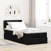 vidaXL Ottoman-Bett mit Matratze Schwarz 90x200 cm Stoff