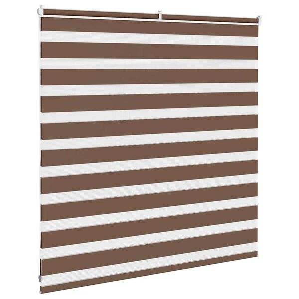 vidaXL Doppelrollo Braun 140x100 cm Stoffbreite 135,9 cm Polyester