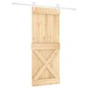 vidaXL Schiebet&uuml;r 85 x 210 cm Massivkiefer (Unbehandelt)