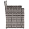 vidaXL Gartenbank mit Kissen Grau 105 cm Poly Rattan