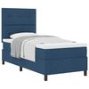 vidaXL Boxspringbett mit Kissen mit Kopfteil Blau 100 x 200 cm Stoff