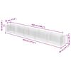 vidaXL Gabionen-Hochbeet Verzinkter Stahl 450&times;50&times;50 cm