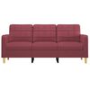 vidaXL 3-Sitzer-Sofa Weinrot 180 cm Stoff
