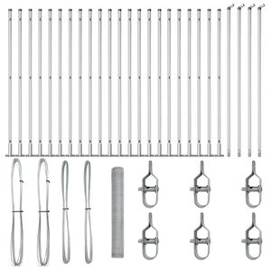 vidaXL Zaunpfosten Silber