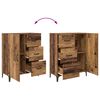 vidaXL Highboard Altholz 69,5 x 34 x 180 cm Holzwerkstoff