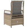 vidaXL Gartensessel 2 Stk. Verstellbar Beige Poly Rattan